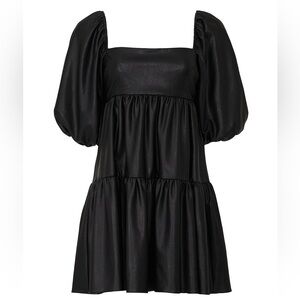 Amanda Uprichard Faux Leather Maisie Dress: Size Large